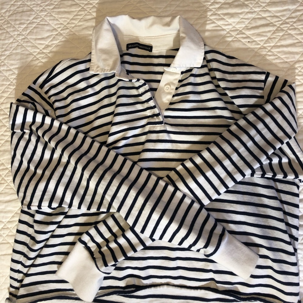 Brandy Melville cropped collared shirt